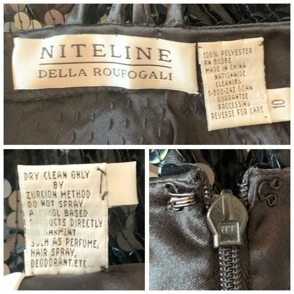 Niteline by Della Roufogali Black Sequin Evening Gown - Picture 15 of 15